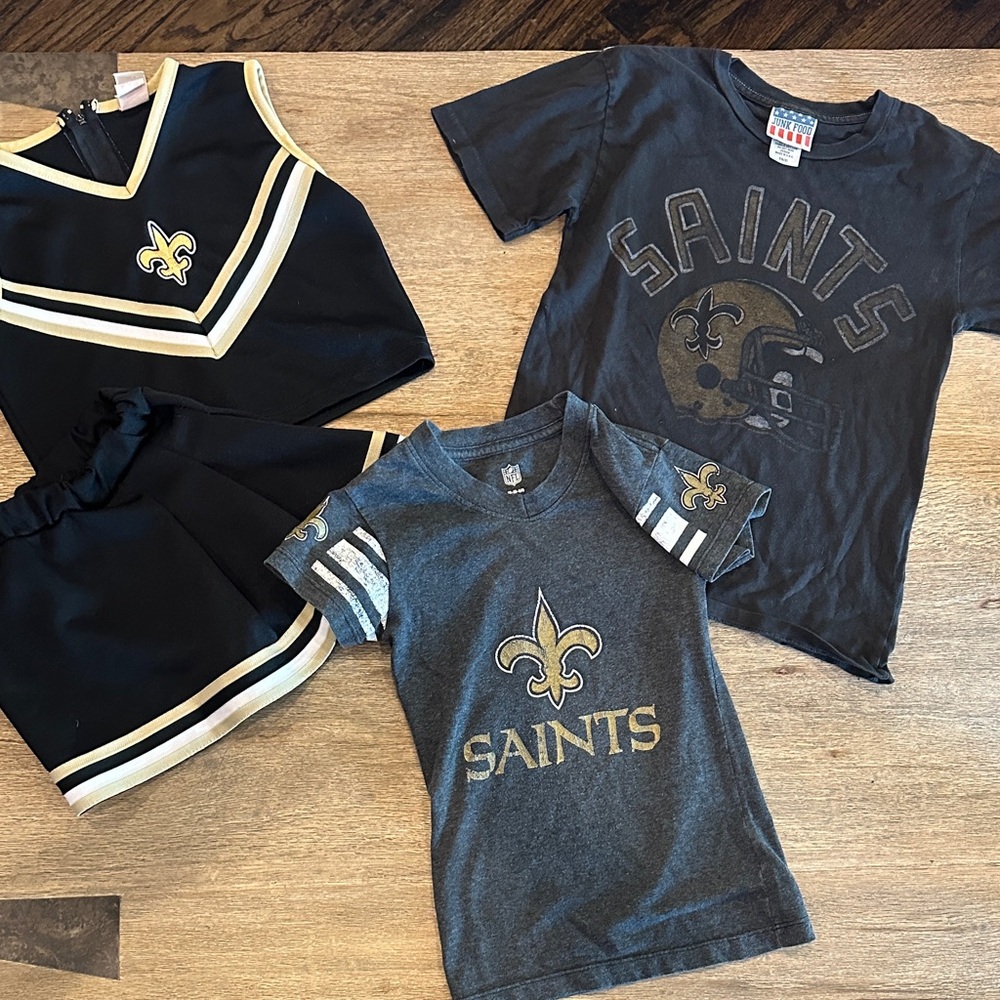Team Apparel Saints Kids Tee Set - Black and Gray
